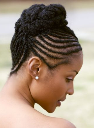 African American Cornrow Updo Hairstyles